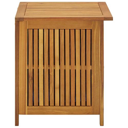 Boîte De Rangement De Jardin 60x50x58 Cm Bois D'acacia Solide Coffre De Stockage Extérieur