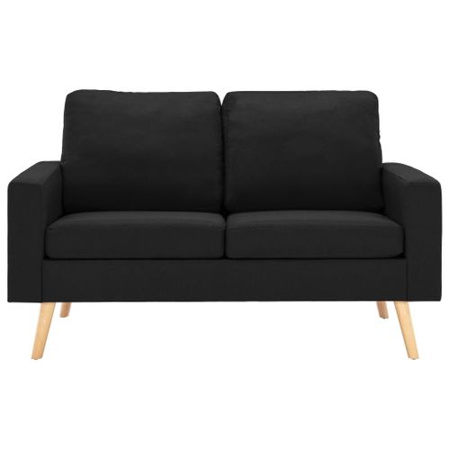 Ensemble De Canapés 2 PCs Tissu Noir