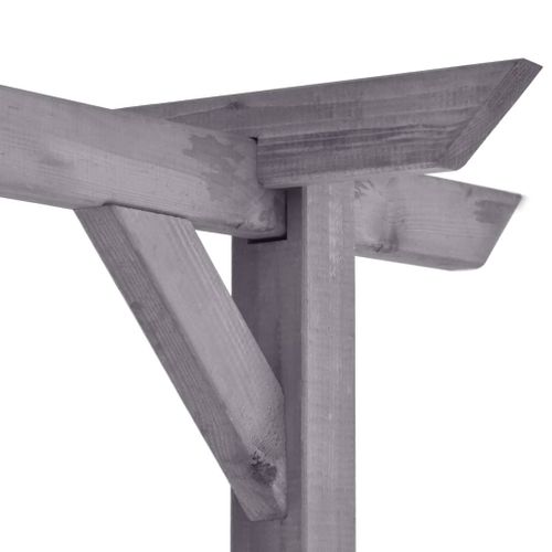 Pergola De Jardin Gris 400x40x205 Cm Bois De Pin Imprégné