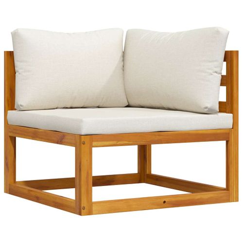 Canapés D'angle Sectionnels 2 Pièces Avec Coussins Blanc Crème Modulaire