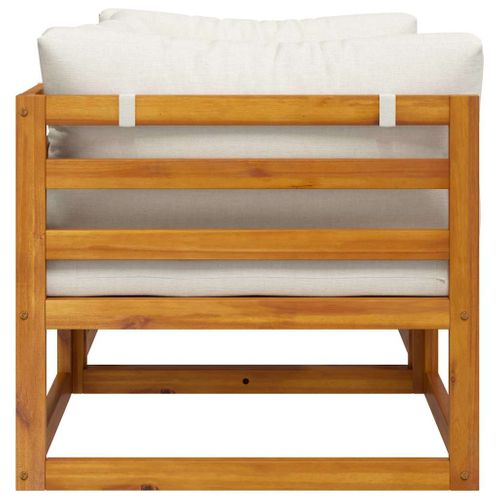 Canapés D'angle Sectionnels 2 Pièces Avec Coussins Blanc Crème Modulaire