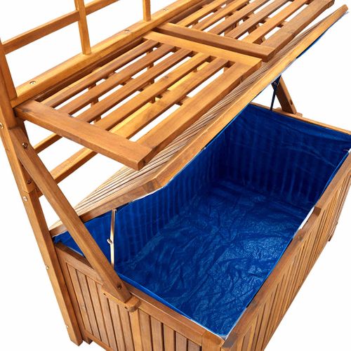 Boîte De Rangement Avec Treillis 99x55x160cm Bois Acacia Solide étagères Ajustables