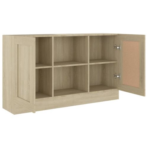 Buffet Chêne Sonoma 120x30,5x70 Cm Aggloméré Armoire Latérale Meuble De Rangement Chambre
