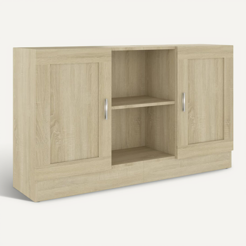 Buffet Chêne Sonoma 120x30,5x70 Cm Aggloméré Armoire Latérale Meuble De Rangement Chambre