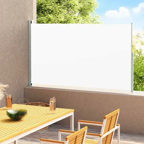 Auvent Latéral Rétractable De Patio 220x300 Cm Crème