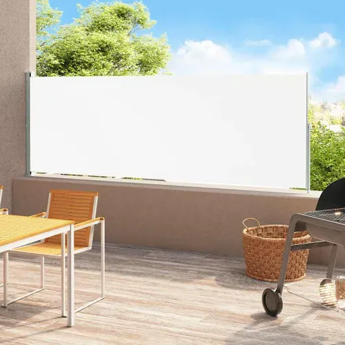 Auvent Latéral Rétractable De Patio 220x500 Cm Crème