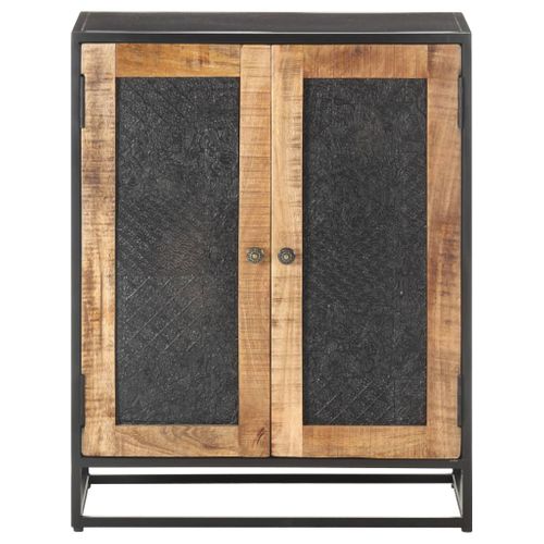 Buffet 60x35x75 Cm Bois De Manguier Brut
