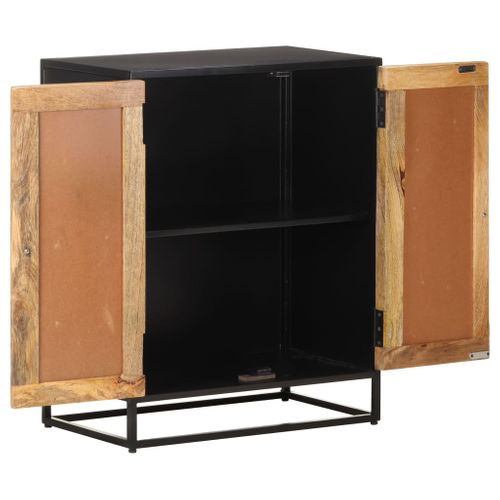 Buffet 60x35x75 Cm Bois De Manguier Brut
