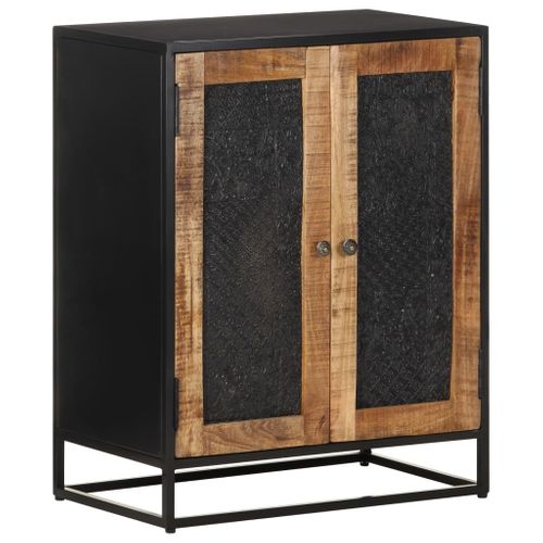 Buffet 60x35x75 Cm Bois De Manguier Brut