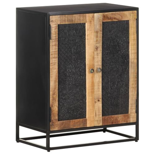 Buffet 60x35x75 Cm Bois De Manguier Brut
