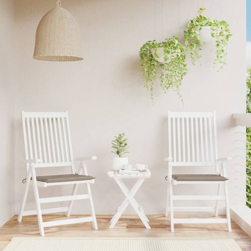 Coussins De Chaise Jardin Lot De 2 Taupe 40x40x3cm Tissu Oxford