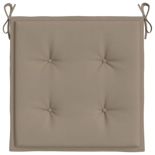 Coussins De Chaise Jardin Lot De 2 Taupe 40x40x3cm Tissu Oxford