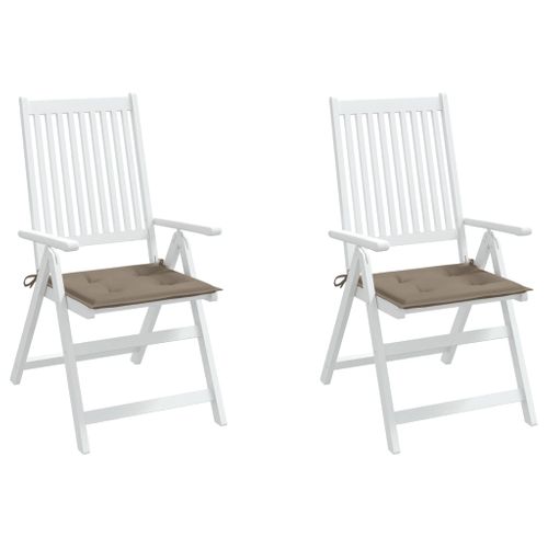 Coussins De Chaise Jardin Lot De 2 Taupe 40x40x3cm Tissu Oxford