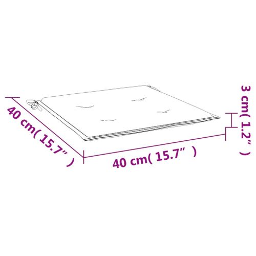 Coussins De Chaise Jardin Lot De 2 Taupe 40x40x3cm Tissu Oxford