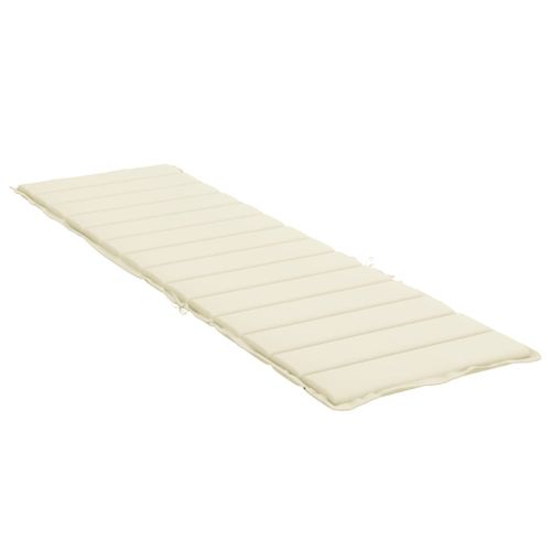 Coussin De Chaise Longue Crème 200x60x3 Cm Tissu Oxford