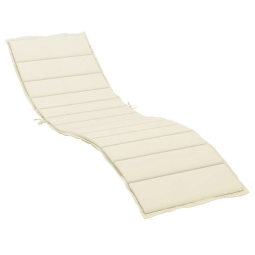 Coussin De Chaise Longue Crème 200x60x3 Cm Tissu Oxford