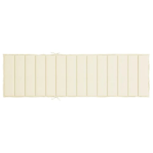 Coussin De Chaise Longue Crème 200x60x3 Cm Tissu Oxford