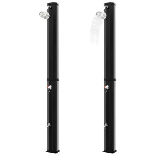 Douche Solaire 20L Pour Jardin – Noire Et Argentée, Avec Douchette Et Pommeau, Bestpriceparts