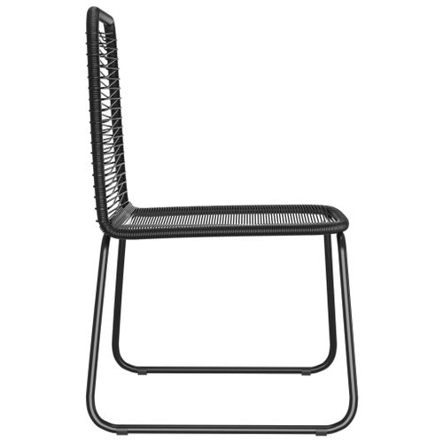 Chaises D'extérieur 4 PCs Résine Tressée Noir
