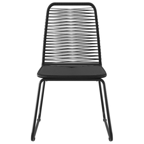 Chaises D'extérieur 4 PCs Résine Tressée Noir