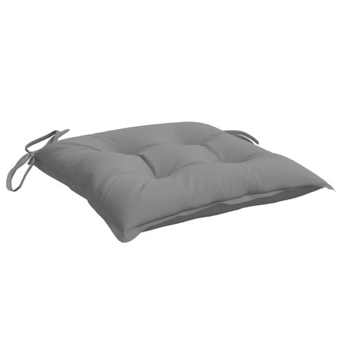 Coussins De Chaise Lot De 2 Gris 50x50x7 Cm Tissu Oxford