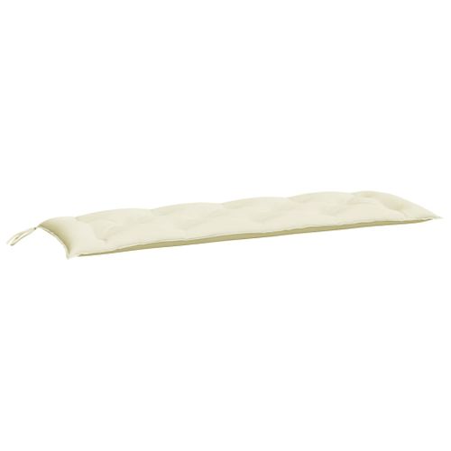 Coussin De Banc De Jardin Blanc Crème 150x50x7 Cm Tissu Oxford