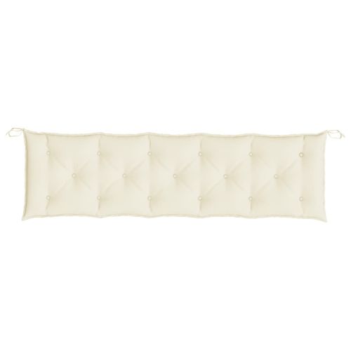Coussin De Banc De Jardin Blanc Crème 180x50x7 Cm Tissu Oxford