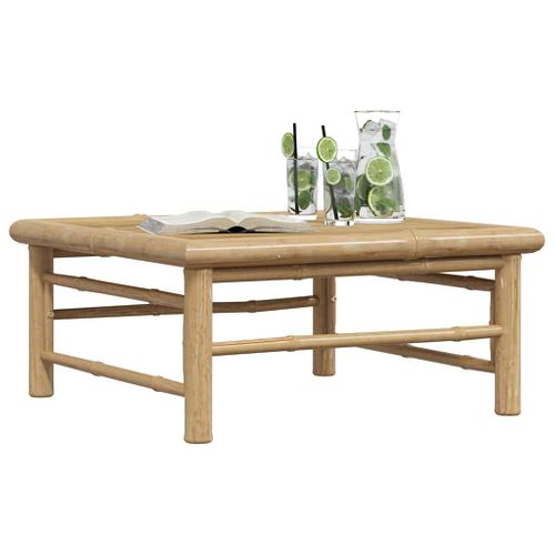 Table basse De Jardin 65x65x30 Cm Bambou