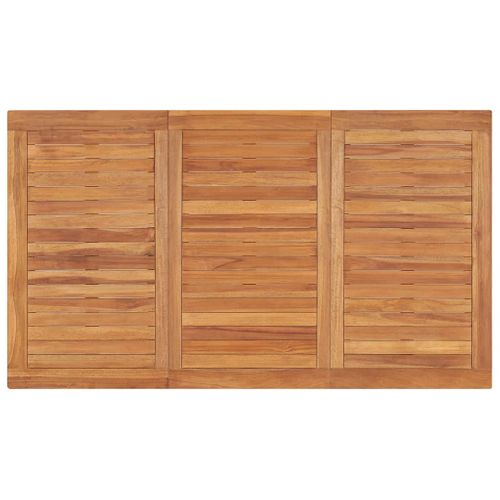 Table à Manger De Jardin 140x80x77 Cm Bois De Teck Solide Meuble De Patio Terrasse Extérieur