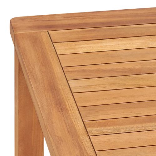 Table à Manger De Jardin 140x80x77 Cm Bois De Teck Solide Meuble De Patio Terrasse Extérieur