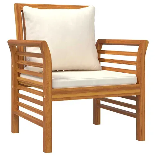Salon De Jardin Avec Coussins 5 Pièces Bois D'acacia Solide Durable