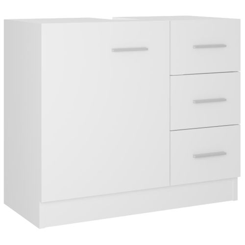 Armoire D'évier Blanc 63x30x54 Cm Aggloméré