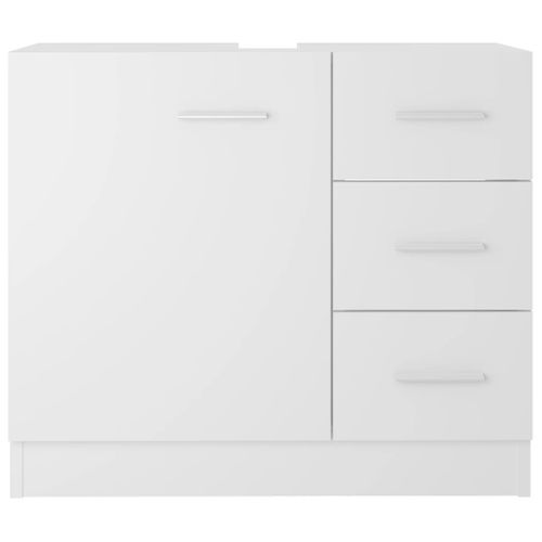 Armoire D'évier Blanc 63x30x54 Cm Aggloméré