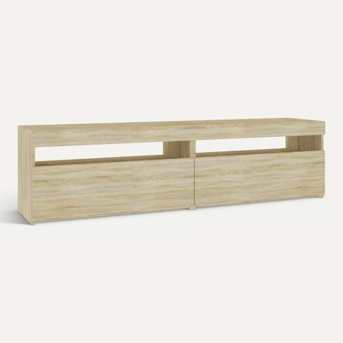 Meubles TV 2 Pièces Avec Lumières LED Chêne Sonoma 75x35x40 Cm