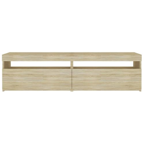 Meubles TV 2 Pièces Avec Lumières LED Chêne Sonoma 75x35x40 Cm