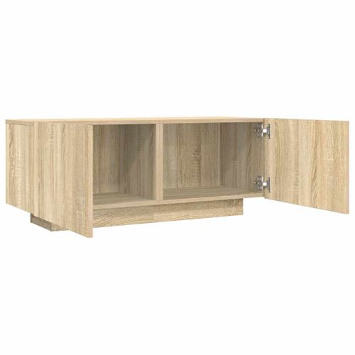 Meuble TV Chêne Sonoma 100x35x40 Cm Bois Contreplaqué