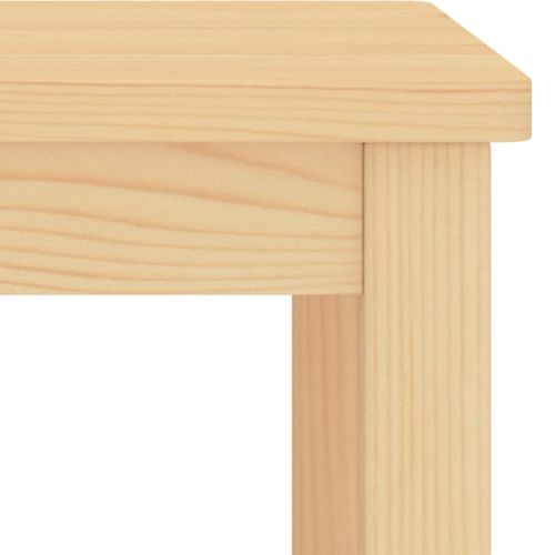 Table De Chevet Naturel 35x30x47 Cm Bois De Pin Massif
