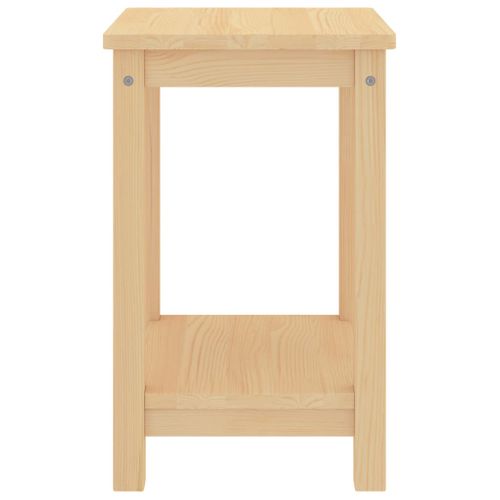 Table De Chevet Naturel 35x30x47 Cm Bois De Pin Massif