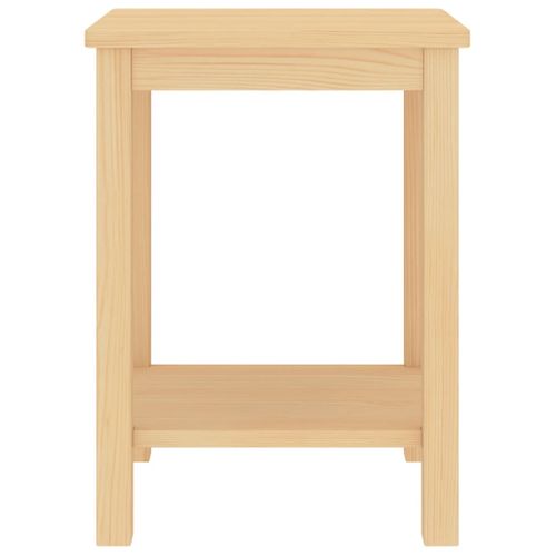 Table De Chevet Naturel 35x30x47 Cm Bois De Pin Massif