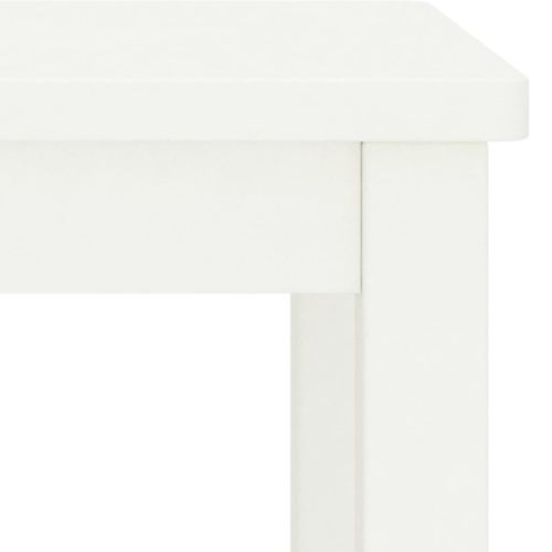 Table De Chevet En Pin Massif Blanc 35 X 30 X 47 Cm Avec Étagère
