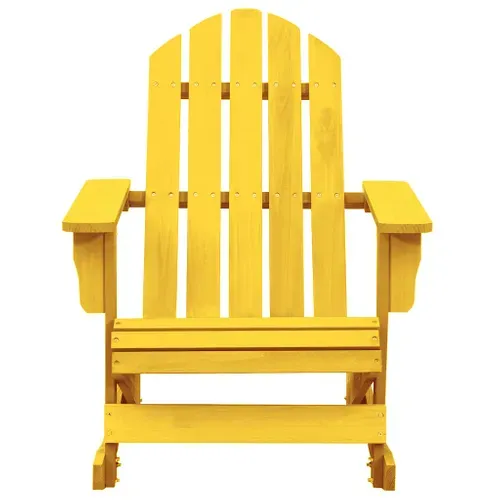 Chaise À Bascule De Jardin Adirondack Bois De Sapin Jaune