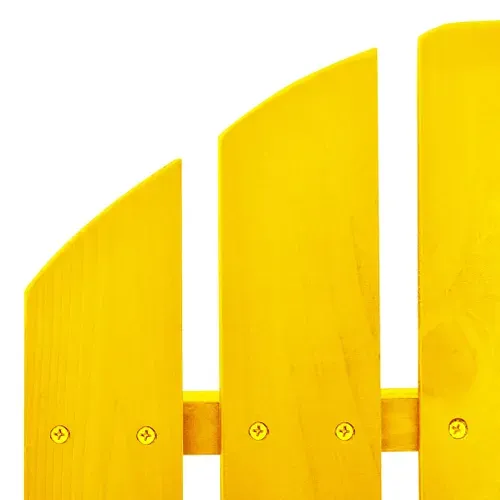 Chaise À Bascule De Jardin Adirondack Bois De Sapin Jaune