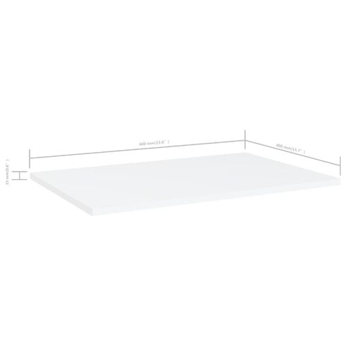 Panneaux De Bibliothèque 8 PCs Blanc 60x40x1,5 Cm Aggloméré