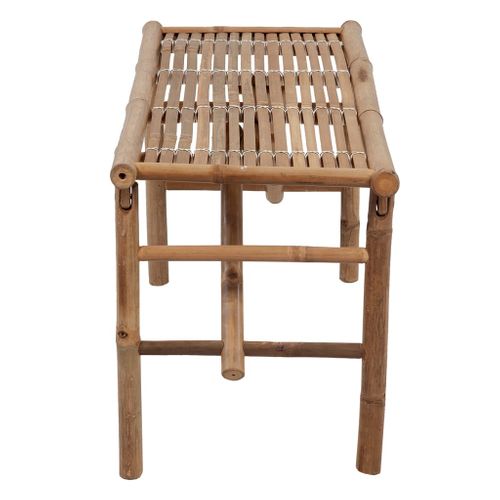 Banc De Jardin Pliable Avec Coussin 118 Cm Bambou