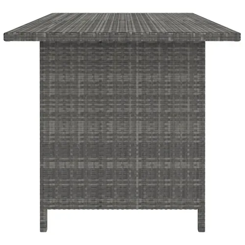 Salon De Jardin 10 Pièces Avec Coussins Résine Tressée Gris