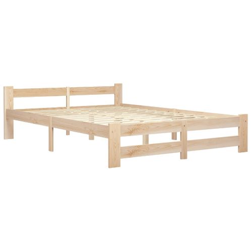Cadre De Lit Sans Matelas Bois De Pin Massif 120x200 Cm