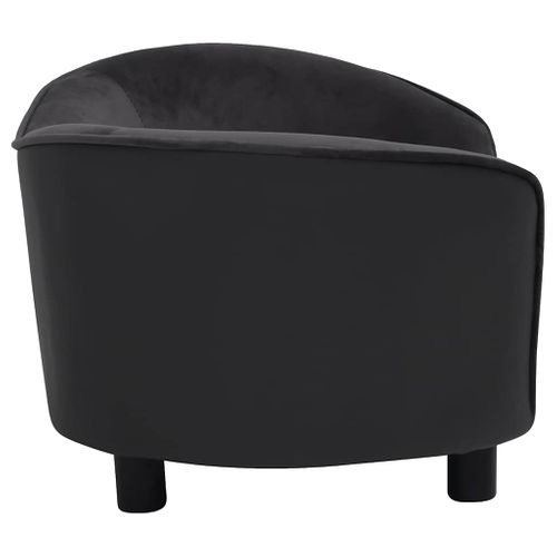 Canapé Pour Chien Noir 69x49x40 Cm Peluche Et Simili