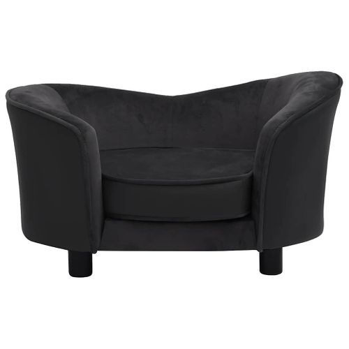 Canapé Pour Chien Noir 69x49x40 Cm Peluche Et Simili