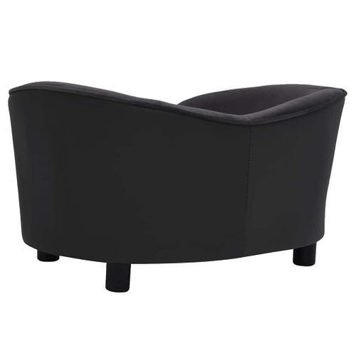 Canapé Pour Chien Noir 69x49x40 Cm Peluche Et Simili