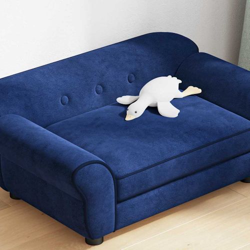Canapé Pour Chien Bleu 72x45x30 Cm Peluche